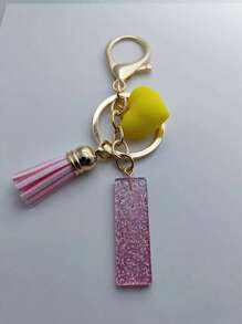 1 buc breloc cu litere engleze din rășină epoxidică Galaxy cu ciucure și decor cu inimă, cadou pentru prieteni și mame, accesorii de Halloween pentru Ziua Profesorilor