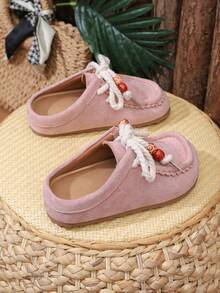 2026 New Backless Slip-On Sandals For Girls, Unique Design, Suitable For Summer & Autumn - Pink - View 5
