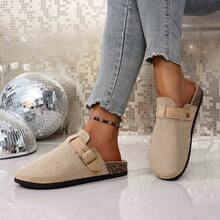 2025 Autunno Scarpe Mule da Donna con Suola Spessa, Mocassini Casual Traspiranti con Punta Tonda e Slip-On