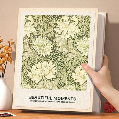 6-Inch Photo Album Holds 200 Photos, Minimalist Scrapbook With Insertable Pages, Family Album & Couples Memories, Suitable For Home, Couples, And Events. Perfect Gift For Easter, Halloween, And Thanksgiving.