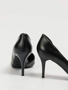 Fall/Winter 2025 Fashionable Pointed Toe Side Hollow Sexy Slim Stiletto High Heel Women Pumps, Elegant,Party Outfits - Black - View 2