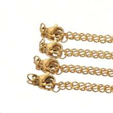 10pcs Stainless Steel Extra Long Tail Lobster Clasp Connectors, DIY Jewelry Making Bracelet Necklace Extension Chain Accessories