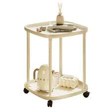 1 件北欧现代简约可移动沙发边桌，多功能储物咖啡桌，适用于卧室、客厅