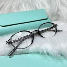 Retro Classic Acetate Nylon Unisex Oval Glasses – Super Light And Stylish - cinza - 查看 2