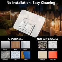 Paquete de valor de 50/100 ganchos para luces de patio y exteriores - 50/100 con cinta - sin daños, sin herramientas necesarias, no poroso, resistente al agua, resistente a los rayos UV, excelente para baños y cocinas