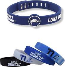 5 Pcs Luka Doncic 77 Basketball Silicone Wristband - Adjustable Sports Band For Fans - Ideal Fan Gift And Training Accessory, Blue