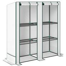 3-Tier Mini Greenhouse In White - Compact Indoor/Outdoor Plant Shelves With Cover - Default - View 2