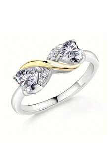 1 PC Charme S925 Sterling Silber Cubic Zirkonia Ringe Hochzeit Schmuck für Frauen Feinen Schmuck