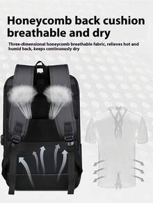 New Large Capacity Backpack For Men, Suitable For Business Travel, Outdoor, With USB Port, Oxford Cloth Laptop Bag Large Capacity Bag