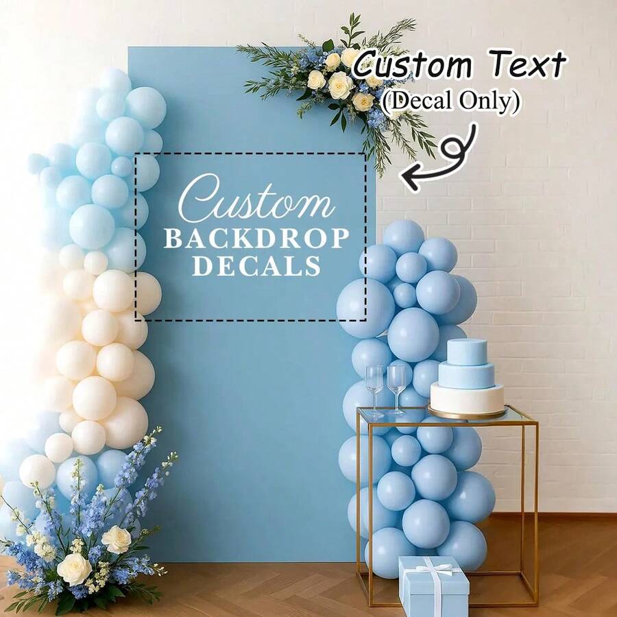 Customized Baby Birthday Decal Sticker For Party, Custom Wall Stickers Sign, Personalised Name & Date Vinyl Decal For Home Decor Party Decoration - Purple - View 1