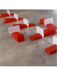 200/400 件 2 毫米垫片/瓷砖找平器、墙板 | 完美的瓷砖找平夹 | 适用于家庭（厨房、浴室、阳台、露台、石材和地砖安装工具 - 彩色 - 查看 8