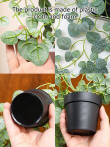 1 Stück 30CM(H) künstliche Fake Pflanze künstlicher Efeu in Topf, mit schwarzem Blumentopf, für Zuhause, Badezimmer Wandregal, Bücherregal, Innen- und Außendekoration, Valentinstag Geschenk, hervorragende Geschenkwahl