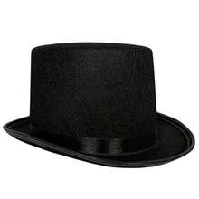 AnapoliZ Top Hat Black Felt One Size Magician Hat Costume DIY Steampunk Ultra Ringmaster Circus Hats Dr Up Party Accory - 如圖 - 查看 6