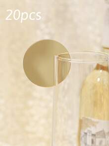 20 Wedding Place Cards, Glass Name Tags, Wine Glass Labels, Champagne Drink Tags, Personalized Drink Pendants, Round Glass Pendants, Gift For Her, Anniversaries, Birthdays, Home, Quiet Luxury Wedding, Bridal Shower Decorations, Chic & Elegant - 彩色 - 查看 14