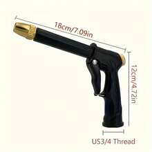 1 套 3/4 英寸柔性可扩展花园软管，带喷枪、高压洗车工具、可调节控制阀开关、植物浇水系统喷头、园艺和草坪灌溉清洁套件