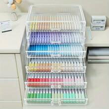 علبة تخزين شفافة كبيرة السعة ، حامل أقلام للطلاب والموظفين ، منظم قرطاسية وشريط ، ملحقات متعددة الوظائف لمكتب، مناسبة لحفظ الأقلام والرصاص والألوان - صندوق تخزين متعدد الطبقات للمكتب - إكسسوار مكتبي متنوع ومرتب - علبة تخزين للطلاب والبيت - هدية موسم المدرسة والعيد اليوم الوطني