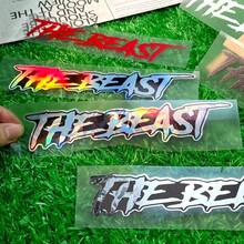 1PC Beast Text Waterproof, UV-Resistant, High-Temperature-Resistant Car Decals Suitable For Covering Scratches On Car And Motorcycle Bodies, Bumpers, Fuel Tanks, And Triangular Windows, As Well As For Personalized Decorative Decals.