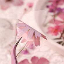 50Pcs Transparent Decor Flower Stickers For Scrapbooking PET Nature Floral Stickers For Journaling Scrapbooking Clear Flower Decals