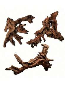 Decoración de arrecife de coral de madera a la deriva natural para acuario, rama para trepar de reptiles, accesorios para hábitat de tortugas, ornamentos de paisaje de madera realista para pecera, decoraciones para contenedores de vidrio, diseño de madera rústica única para decoración de acuario