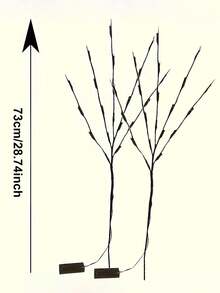 1pc 20-Bulb Artificial Branch Lamp LED String Lights, Creative Decorative Lighting For Living Room, Bedroom, Coffee Shop, Holiday Home - Multicolor - View 3