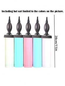 Balloons, Inflatable Birthday Wedding Balloons, Inflating Hand Pump, Balloon Accessories, Manual Inflation Tube - Multicolor - View 2