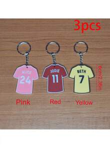 Personalised Football, Soccer Shirt Name And Number Keyring, Keychain - Choose Name, Number And Colour, Fantastic Gift For Friends And Family, Sport Keychain, Gift For Sport, Gifts For Her/Him, Birthday Gift For Girlfriend/ Boyfriend, Dawg, Engraved, Sequines, Stainless, Vintage, Casual, Unisex, Hipster, Old Money, Stylish, Custom, Personalized, Unique, Customized, For Classroom, For Teacher Gifts, For Boys And Girls, For Teenagers, High School Senior High School Students, College Students, University Students, Delicate Romance, Winter Grace - 6cm Jersey Keychain - View 15
