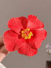 1pc Random Color Hawaiian Flower Hair Clip, Artificial Flower Hair Clip, Suitable For Holiday, Beach Party, Summer Tropical Flower Hair Accessory, Wedding Party, Girls Festival Gift, Mother's Day Gift, Hibiscus Flower Hair Clip-Halloween,Christmas,Fall,Winter, Supplies, I7OA - Nhiều màu - Xem 11