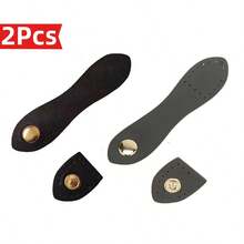 2/6/8Pcs Adjustable Snap Purse Locks - Faux Leather Sew-On Closures With Assorted Color Buttons For Handbags & Clutches