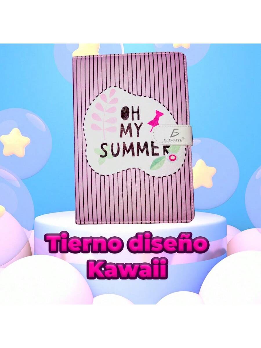 Cuaderno de estilo coqueto. Diario de 100 páginas