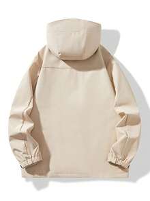 Autumn/Winter Essential Detachable Hooded Jacket, Multi-Pocket Design, Minimalist Outdoor Style, Versatile For Daily Wear, Providing You With A Neat And Fashionable Look