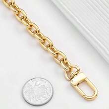Bag Chain Strap Accessories, Metal Shoulder Strap Decoration Chain For DIY Bag Conversion, Adjustable Crossbody Chain Length - Gold - View 3