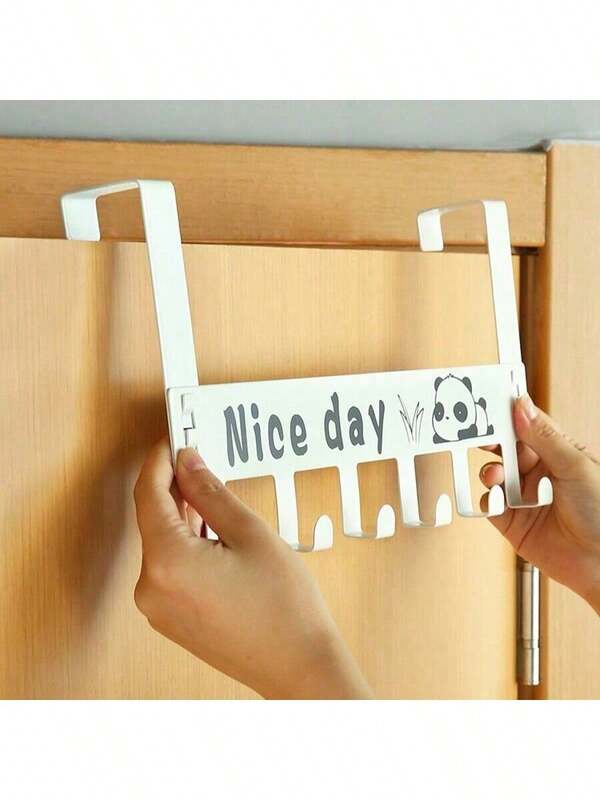 Parte trasera de la puerta de acero al carbono 6 ganchos Gancho trasero de la puerta de dibujos animados de Panda creativo Gancho para colgar ropa sin clavos sin costuras Estante para colgar Gancho sin perforar Estante de almacenamiento Colgador de pared Baño Cocina Dormitorio Puerta sin clavos Percha para ropa en la parte superior trasera Gancho para abrigos y sombreros Hogar y vida > Almacenamiento y organización> Ganchos> Ganchos para Ropa