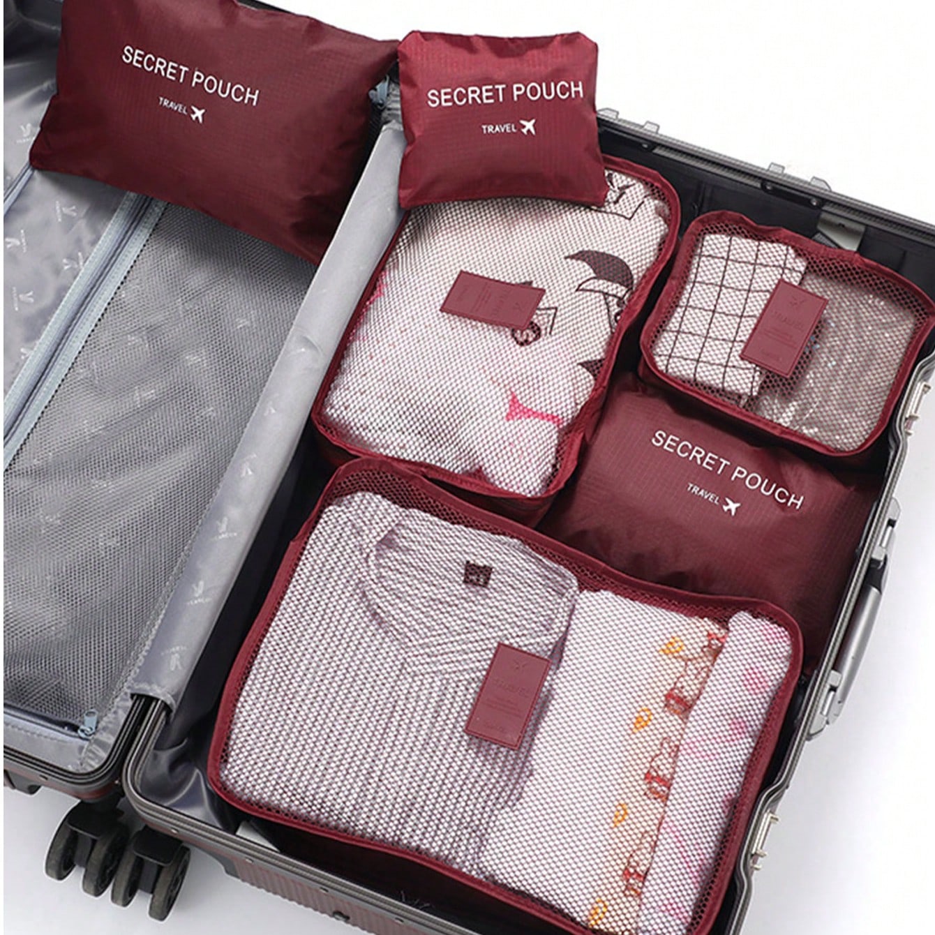 Juego de 6 piezas Organizador de Viaje, ArtĂculos Esenciales de Viaje, Bolsa de Accesorios de Viaje, Bolsa de Viaje, Bolsa de Viaje de Negocios, Bols