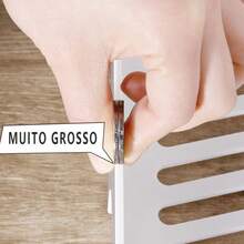 KIT3 Rectangle Plastic Organizer Shelf Support With Adhesive For Bathroom Kitchen Wall - Blanco - Ver 6