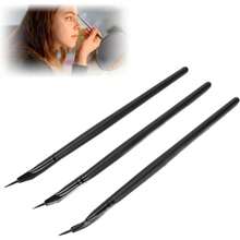 Pincel Delineador de Ojos Fino, Pincel Delineador de Ojos de Punta Fina, 3 Brochas de Precisión para Delineador de Ojos, Juego de Brochas de Maquillaje Profesional, Brochas de Gel - 1 - Ver 10
