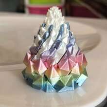 1pc 3D Printed Spiral Cone Volcano Shaped Decor, Plastic Material, Holiday Home Office Desk Decoration, Suitable For Thanksgiving, Birthday, Valentine's Day, Christmas, Bridal Shower, Bar And Adult Party, Wedding, Spring, Halloween