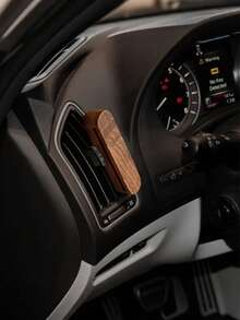 木质车载香薰出风口夹，实心胡桃木香薰器，带 4 个可互换香棒，天然木质车载空气清新剂，持久留香，适用于汽车、办公室、家居，是送给男士、父亲、司机的绝佳礼物，汽车生活配件 - 彩色 - 查看 6