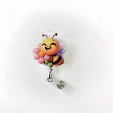 1 قطعة بكرة شارة شارة أكريليكية قابلة للسحب، حامل شارة اسم مع مشبك بطاقة هوية للممرضات والأطباء والمتطوعين والموظفين