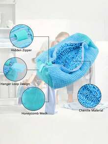 2pcs/1pc Durable Shoe Washing Machine Bag For All Types Of Shoes - Yellow With Blue Zipper, Suede Fabric Lining & Noise Reduction Design, Elastic Nylon Zipper, Suitable For All Washing Machines, Protective Sneakers, Casual Shoes & Delicate Items