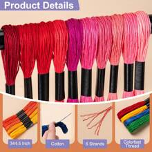 12/24/36/50/100/250 Colors 6-Strand 8m Embroidery Floss, Assorted Colors, Random Labels