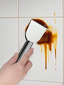 1 件装不锈钢清洁刮刀 - 多功能金属实用铲，适用于厨房、浴室、家居 - 无需用电，经久耐用，节省空间设计 - 彩色 - 查看 3