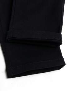 带字母刺绣的男童编织休闲裤，返校服装