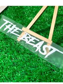 1PC Beast Text Waterproof, UV-Resistant, High-Temperature-Resistant Car Decals Suitable For Covering Scratches On Car And Motorcycle Bodies, Bumpers, Fuel Tanks, And Triangular Windows, As Well As For Personalized Decorative Decals.