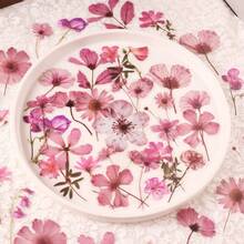 50Pcs Transparent Decor Flower Stickers For Scrapbooking PET Nature Floral Stickers For Journaling Scrapbooking Clear Flower Decals
