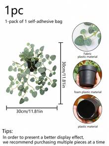 1 Stück 30CM(H) künstliche Fake Pflanze künstlicher Efeu in Topf, mit schwarzem Blumentopf, für Zuhause, Badezimmer Wandregal, Bücherregal, Innen- und Außendekoration, Valentinstag Geschenk, hervorragende Geschenkwahl