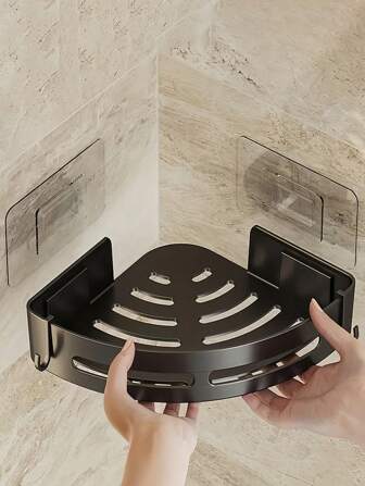 2pcs Corner Shower Caddy, Bathroom Storage Rack, Indoor Shower Shelf, Shampoo Holder, Kitchen Bathroom Storage Box, Shower Basket, Space Saving Triangle Corner Shelf - Durable Wall Mounted Bathroom Shampoo, Soap And Cosmetics Storage Rack - Easy Installation, Anti-Slip Design, Bathroom Accessories Home Bathroom Decor Bathroom Organizer Fall Decor Back To School