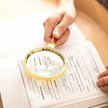 1pc High Definition Handheld Magnifier, High Magnification, Focusing Lens, Reading & Decorative Magnifier - Multicolor - View 5