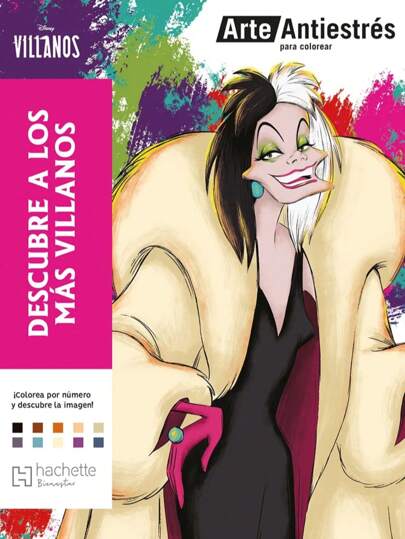 Libro Descubre a los más villanos: ¡Colorea por número y descubre la imagen!,  vol. 1.