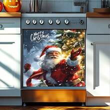 Pegatinas magnéticas, pegatina para lavavajillas con tema navideño, pegatina para refrigerador, almohadilla para cubierta de estufa, mejora la calidad del espacio, hace que los electrodomésticos sean resistentes al desgaste y a los arañazos, autoadhesivas, se adhieren firmemente, adecuadas para refrigerador, lavavajillas, esterilizador, lavadora - Multicolor - Ver 7