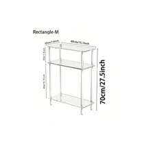 1pc Acrylic Small Side Table, Drink Table, Bedside Table, For Sofa, Living Room, Bedroom, Easy Assembly